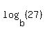 log%28b%2C%2827%29%29