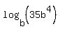 log%28b%2C%2835b%5E4%29%29