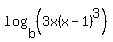 log%28b%2C%283x%28x-1%29%5E3%29%29