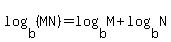 log%28b%2C%28MN%29%29+=+log%28b%2CM%29+%2B+log%28b%2CN%29