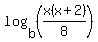 log%28b%2C%28x%28x%2B2%29%2F8%29%29