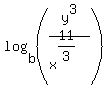 log%28b%2C%28y%5E3%2Fx%5E%2811%2F3%29%29%29