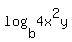 log%28b%2C+4x%5E2y%29