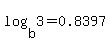 log%28b%2C3%29+=+0.8397
