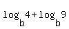 log%28b%2C4%29+%2B+log%28b%2C9%29