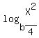 log%28b%2CX%5E2%2F4%29