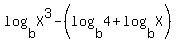 log%28b%2CX%5E3%29-%28log%28b%2C4%29%2Blog%28b%2CX%29%29