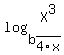 log%28b%2CX%5E3%2F4x%29