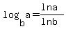 log%28b%2Ca%29=%28ln+a%29%2F%28ln+b%29