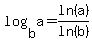 log%28b%2Ca%29=ln%28a%29%2Fln%28b%29