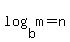 log%28b%2Cm%29=n
