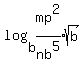 log%28b%2Cmp%5E2%2Fnb%5E5%29%2Asqrt%28b%29%29