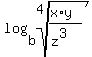 log%28b%2Croot%284%2C%28x%2Ay%29%2F%28z%5E3%29%29%29