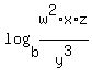 log%28b%2Cw%5E2%2Ax%2Fy%5E3%2Az%29