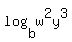 log%28b%2Cw%5E2y%5E3%29
