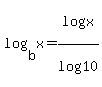 log%28b%2Cx%29+=+log%28x%29+%2F+log%2810%29