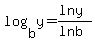 log%28b%2Cy%29=+%28ln+y%29%2F%28ln+b%29+