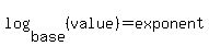 log%28base%2C%28value%29%29=exponent