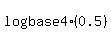 log%28base4%29%280.5%29