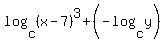 log%28c%2C%28x-7%29%5E3%29%2B%28-log%28c%2Cy%29%29