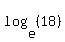 log%28e%2C%2818%29%29