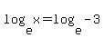 log%28e%2Cx%29+=+log%28e%2C-3%29