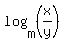 log%28m%2C%28x%2Fy%29%29