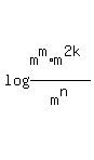 log%28m%5Em%2Fm%5En%2Am%5E%282k%29%29