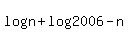 log%28n%29+%2B+log%282006+-+n%29