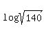 log%28sqrt%28140%29%29