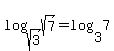 log%28sqrt%283%29%2C+sqrt%287%29%29+=+log%283%2C7%29