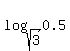 log%28sqrt%283%29%2C0.5%29