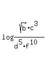 log%28sqrt%28b%29%2Ac%5E3%2F%28d%5E5%2Af%5E10%29%29