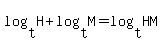 log%28t%2CH%29+%2B+log%28t%2CM%29+=+log%28t%2CHM%29