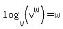 log%28v%2C+%28v%5Ew%29%29+=+w