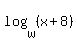 log%28w%2C%28x%2B8%29%29
