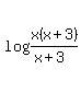 log%28x%28x%2B3%29%2F%28x%2B3%29%29