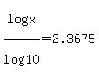 log%28x%29%2Flog%2810%29+=+2.3675