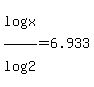 log%28x%29%2Flog%282%29=6.933