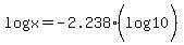 log%28x%29=+-2.238%28log%2810%29%29+