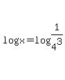 log%28x%29=+log%281%2F4%5E3%29+