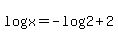 log%28x%29+=+-log%282%29+%2B+2