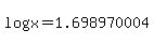 log%28x%29+=+1.698970004