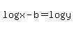 log%28x%29-b=log%28y%29