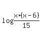 log%28x%2A%28x-6%29%2F15%29