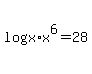 log%28x%2Ax%5E6%29+=+28