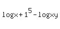 log%28x%2B1%29%5E5-log%28xy%29