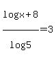 log%28x%2B8%29%2Flog%285%29+=3
