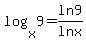 log%28x%2C+9%29=ln9%2Flnx