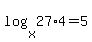 log%28x%2C27%2A4%29+=+5